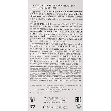 Collistar Perfect Nude Makeup Base Serum 01 30ml