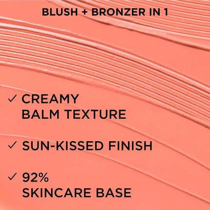 IT Cosmetics Glow with Confidence Sun Cream Blush Blendable Buildable Blush Bronzer Pop Sun-Blushed Color 0.63oz Light Medium 20 Sun Blossom