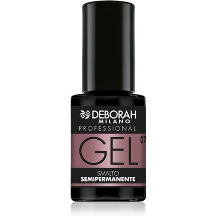 Deborah Milano Semi-Permanent Gel Nail Polish Number 07 Dusky Pink Plumping Effect Long Lasting for Intense and Shiny Nails 4.5ml Antique Pink