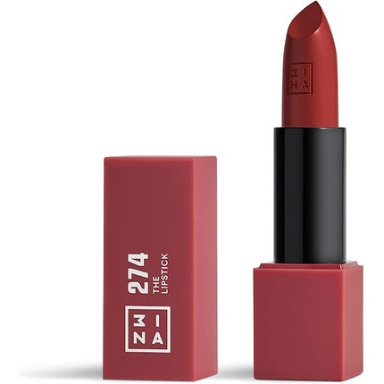 3INA MAKEUP The Lipstick 274 Burgundy with Vitamin E and Shea Butter - Long Lasting Matte Lip Color - Vegan and Cruelty Free