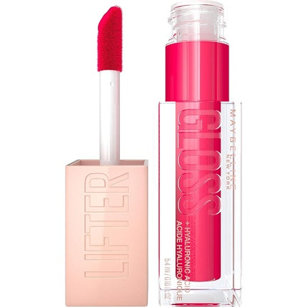 Maybelline New York Shiny Lip Gloss for Fuller Looking Lips Moisturizing with Hyaluronic Acid Lifter Gloss Candy Drop Color: No. 024 Bubblegum Pink 5.4ml