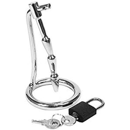 Erotic Fashion ra8021 Penis Plug Chastity Silver Metal