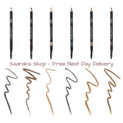 MUA Brow Define Eyebrow Pencil with Sharpener and Spooly Brush - All Shades - Vegan