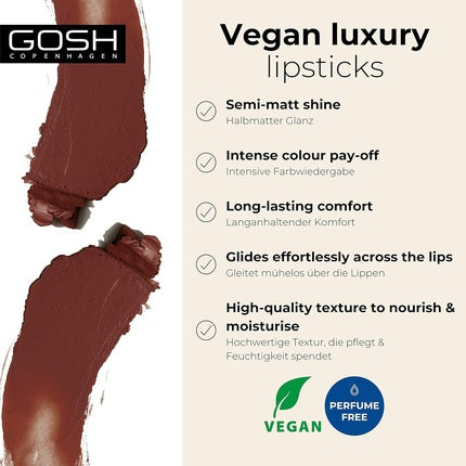 GOSH Luxury Nude Lipstick with Light Shimmer 006 Naked
