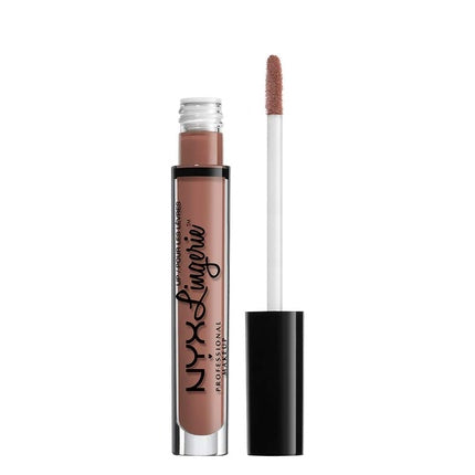 NYX PROFESSIONAL MAKEUP Lip Lingerie Matte Liquid Lipstick Cashmere Silk Midtone Beige 0.13 Fl Oz