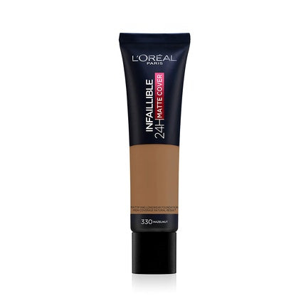 L'Oréal Paris Infaillible 24H Matte Cover 330 Hazelnut Long-Lasting Liquid Makeup High Coverage Water and Smudge Resistant