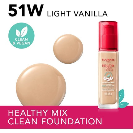 Bourjois Paris Healthy Mix Clean＆Vegan Radiant Foundation 30ml