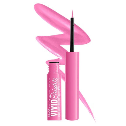 NYX Professional Makeup Vivid Brights Liquid Liner Smear-Resistant Eyeliner with Precise Tip Don't Pink Twice