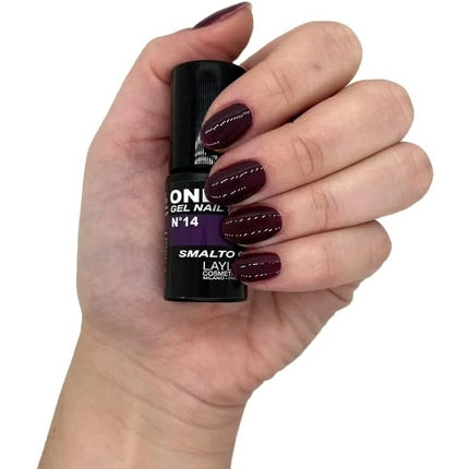 LAYLA COSMETICS One Step Gel Nail Polish Blackberry Number 14
