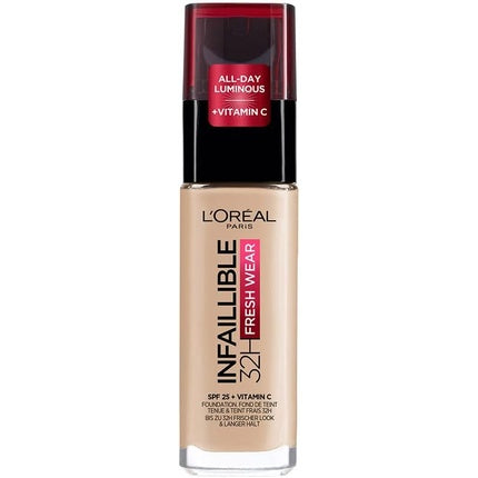 L'Oreal Infaillible 32h Fresh Wear Foundation Long-Lasting Liquid Foundation 130 Cool Rose 30ml