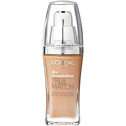 L'Oreal Paris True Match Foundation 30ml Golden Cappuccino W8