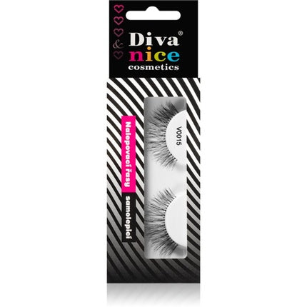 Diva &amp; Nice Cosmetics False Eyelashes in Natural Hair No. V0015 - 1 pc