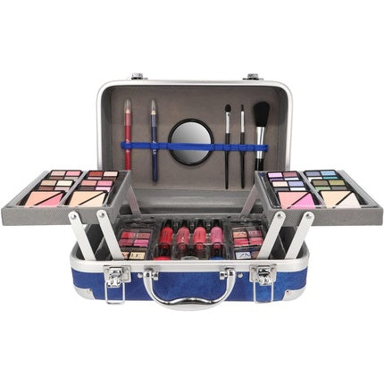ZMILE COSMETICS Traveller Blue Cosmetic Case Vegan Cosmetics with Make-Up Set for On the Go Traveling and as a Gift