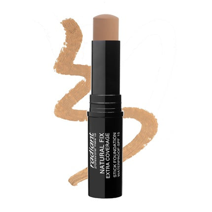 Radiant Professional Natural Fix Extra Coverage Stick Foundation SPF 15 Paraben & Oil Free Matte Finish 8.5g Sandstone