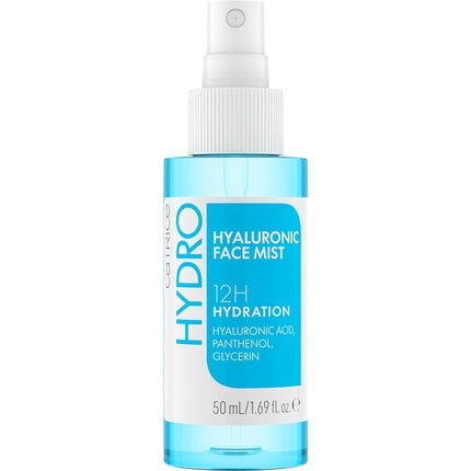 Catrice Hydro Hyaluronic Face Mist Fixing Spray Transparent Moisturizing Nourishing Natural for Sensitive Skin Vegan Oil-Free Paraben-Free Microplastic-Free 50ml