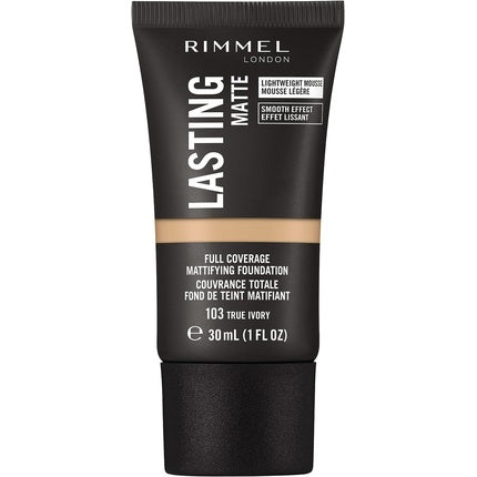 Rimmel Lasting Matte Full Coverage Lightweight Foundation 30ml 200 Soft Beige