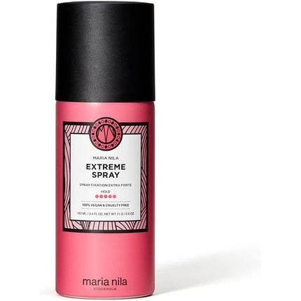 Maria Nila Extreme Spray 100ml Hold 5/5 Antioxidant Preserves Hair Color 100% Vegan and Sulfate/Paraben Free