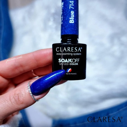 Claresa UV LED Nail Polish Collection Hybrid Manicure Soak Off - Blue Color 5ml