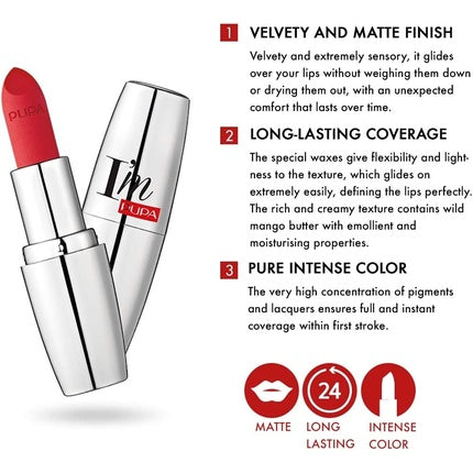 Pupa Make-Up-Im Matt Pure Colour Lipstick Ultimate Matte-013-(8011607287949)