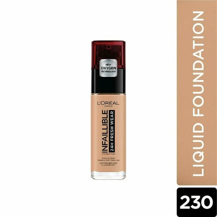 L'Oreal Paris Infallible 24Hr Stay Fresh Foundation 30ml 230 Radiant Honey