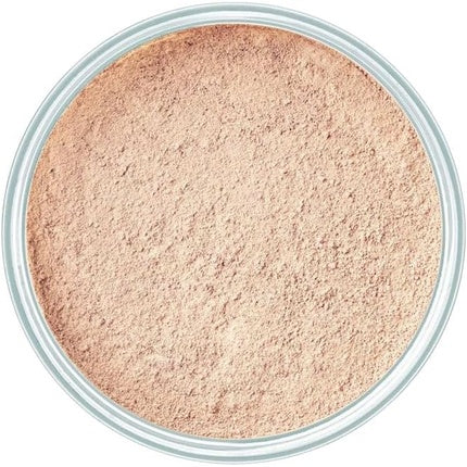 ARTDECO Mineral Powder Foundation Protective Loose Powder in Compact Form for a Smooth, Soft Matte Finish 15g - Shade 3 Soft Ivory