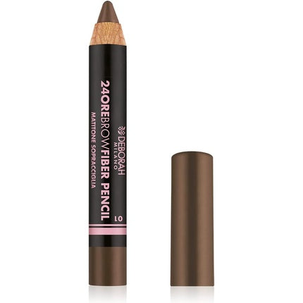 Deborah Milano 24 Hours Brow Fiber Pencil 01 Blonde Eyebrow Pencil with Natural Fibers Waterproof and Durable Fills and Voluminous Eyebrows 0.3g