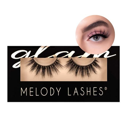 Melody Lashes Natural Fluffy Cat Eye Lashes Premium Quality Soft Cotton Band 15x Reusable Vegan Makeup Stella