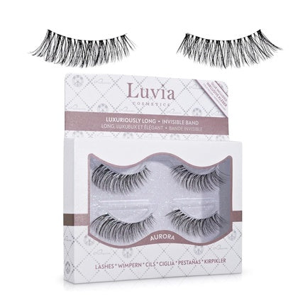 Luvia Cosmetics Vegan Lashes Duo Aurora Artificial Eyelashes Natural Look with Eyelash Glue