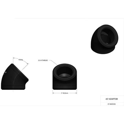 Nanoxia Coolforce 45 Connection Powered by Double G1/4 Internal Thread