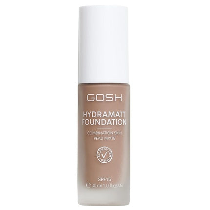 GOSH Foundation with SPF 15 for Light and Dark Skin Vegan Mattifying Makeup for Dry, Sensitive and Oily Skin - 016N