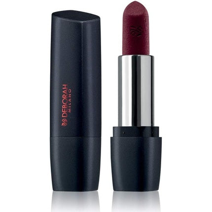Deborah Milano Red Mat Matte Lipstick with Collagen and Hyaluronic Acid 35 Wine Nourishing and Softening Effect Intense and Long Lips 4.5g