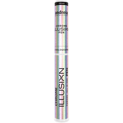 Andreia Professional Chrome Nail Powder Pen Nail Art All in One Illusion Pen For Gel Polish Manicure Colour 06 Holographic 0.5g