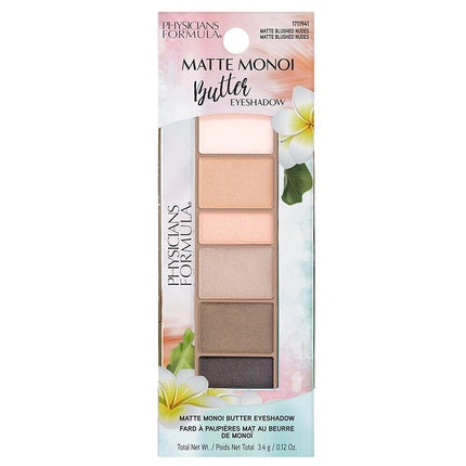 Physicians Formula Matte Monoi Butter Eyeshadow Palette with Monoi, Murumuru, Cupuaçu, and Tucuma Butter - Matte Blushed Nude