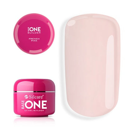 Silcare Gel Base On Building Gel Pink 15g - Perfect For Nail Enhancement