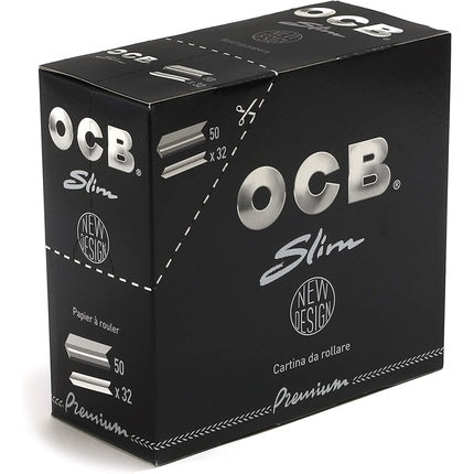 Ocb Premium King Size Slim Rolling Paper Full Box Of 50 Packs 1 Without Filter