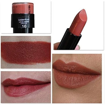 Golden Rose Velvet Matte Lipstick 16 Coral Tree Red