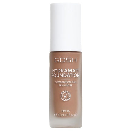 GOSH Foundation with SPF 15 for Light and Dark Skin Vegan Mattifying Makeup for Dry, Sensitive and Oily Skin - 014R