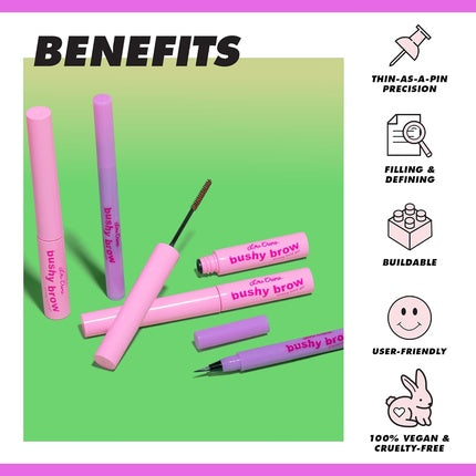 Lime Crime Bushy Brow Pen Brownie Thin Precision Eyebrow Pencils - Vegan and Cruelty-Free