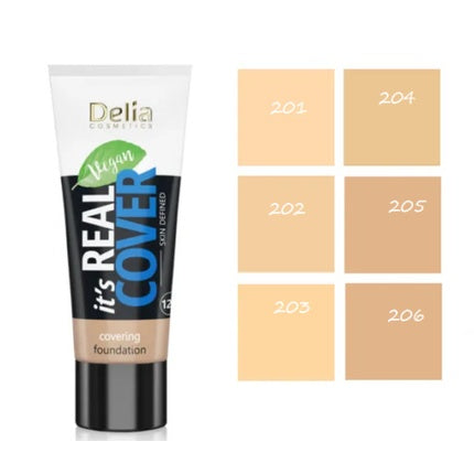 Delia Cosmetics It's Real Cover Light Vegan Covering Foundation Makeup