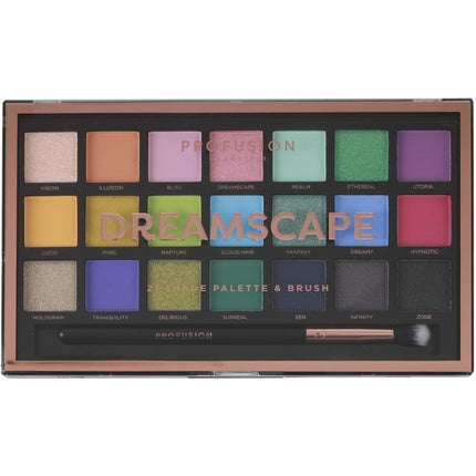 Profusion Eyeshadow Palette Dreamscape With 21 Shades And Brush