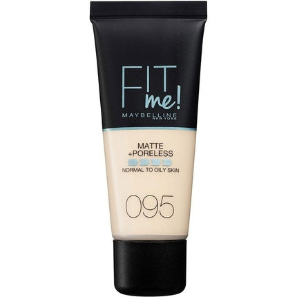 Maybelline Fit Me Foundation Matte &amp; Poreless Full Coverage Blendable for Normal to Oily Skin 30ml 095 Fair Porcelain