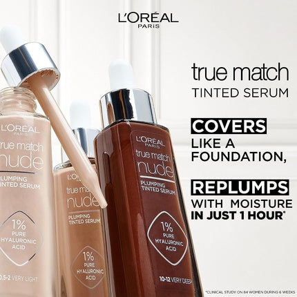 Loreal Paris True Match Nude Plumping Tinted Serum with Hyaluronic Acid 2-3 Light 30ml