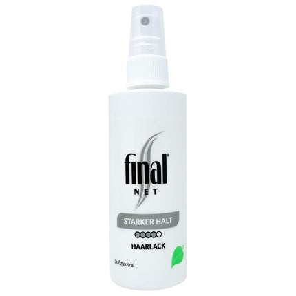 Final NET Strong Hold Hair Gloss Spray Fixing Spray Hair Spray for Women Men Hair Lacquer Pump Spray for Curls and Smooth Hair Unscented Hair Spray Hairdresser Products 125ml