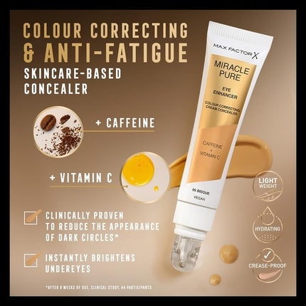 Max Factor Miracle Pure Eye Enhancer Colour Correcting Concealer 10ml Maple