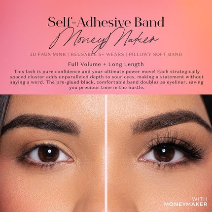 Lilly Lashes 3D Self Adhesive Eyelashes No Lash Glue Needed