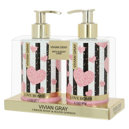 Vivian Gray 1052 Love Bomb Luxury Hand Care Set Pink/Gold 2 Pieces