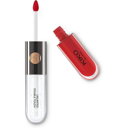 KIKO Milano Unlimited Double Touch 107 Liquid Lipstick with Bright Finish 12 Hours Lasting No-Transfer Base Colour 107 Cherry Red