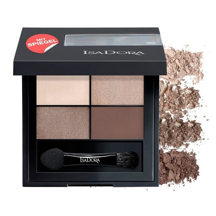 IsaDora Eyeshadow Palette Quartet Vegan Makeup Set with Four Shades Cappuccino