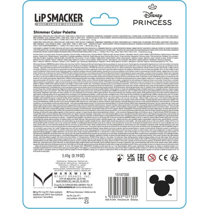 Lip Smacker Disney Princess Shimmer Color Palette Eyeshadow Palette For Kids With Applicator