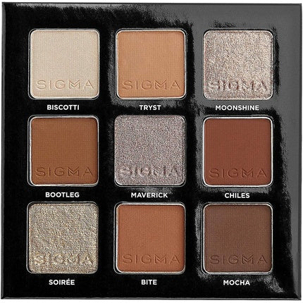 Sigma Beauty On-the-Go Eyeshadow Palette Spicy 9 Bold Eyeshadow Shades in Matte, Shimmer and Metallic Finishes Highly Pigmented Vegan Eye Makeup Palette Clean Beauty Products